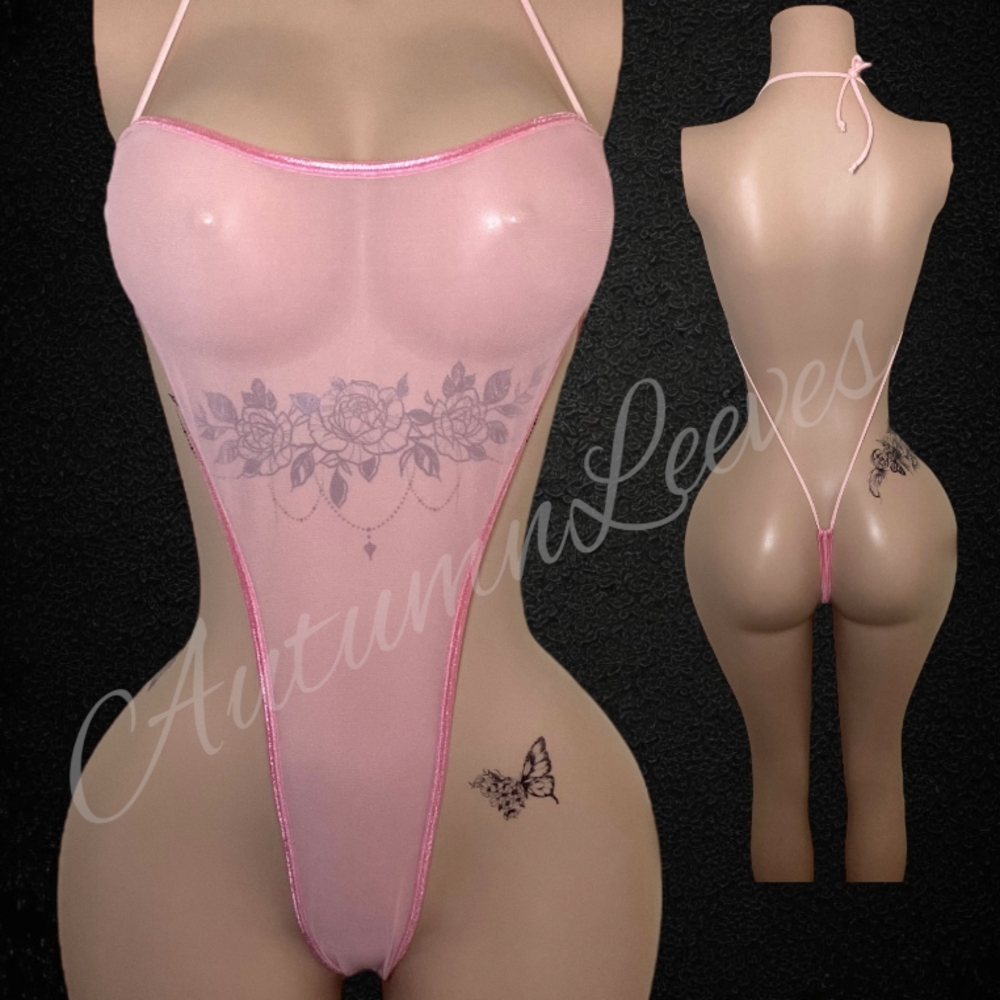 Pink Sheer Bodysuit